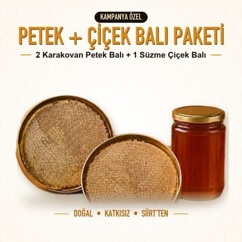 2 Karakovan Petek 1 Süzme Çiçek Balı