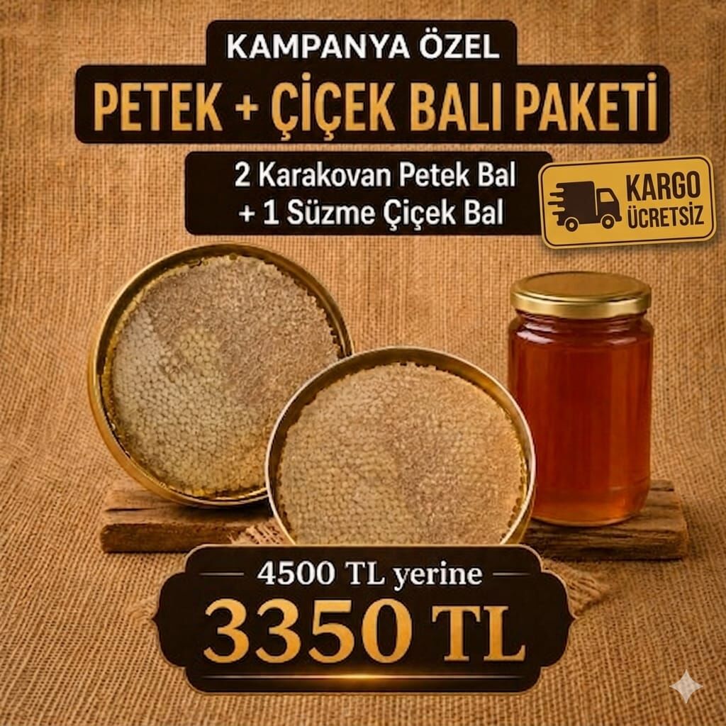 2 Karakovan Petek 1 Süzme Çiçek Balı