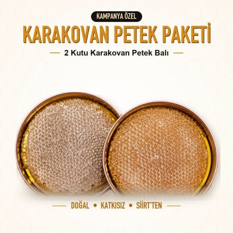 2 Kutu Karakovan Petek Balı