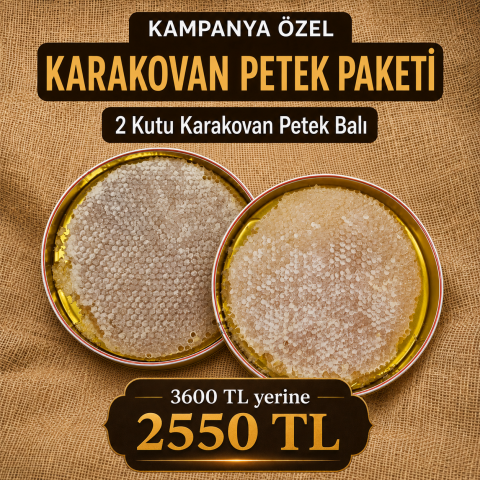 2 Kutu Karakovan Petek Balı