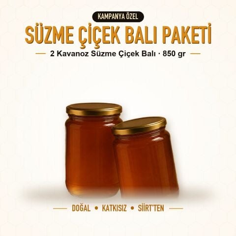 2 Süzme Çiçek Balı 850 gr