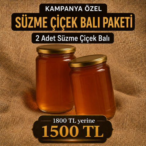 2 Süzme Çiçek Balı